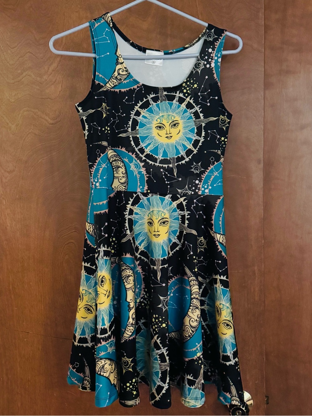 Women’s Sun & Moon Teal Black Skater Dress
